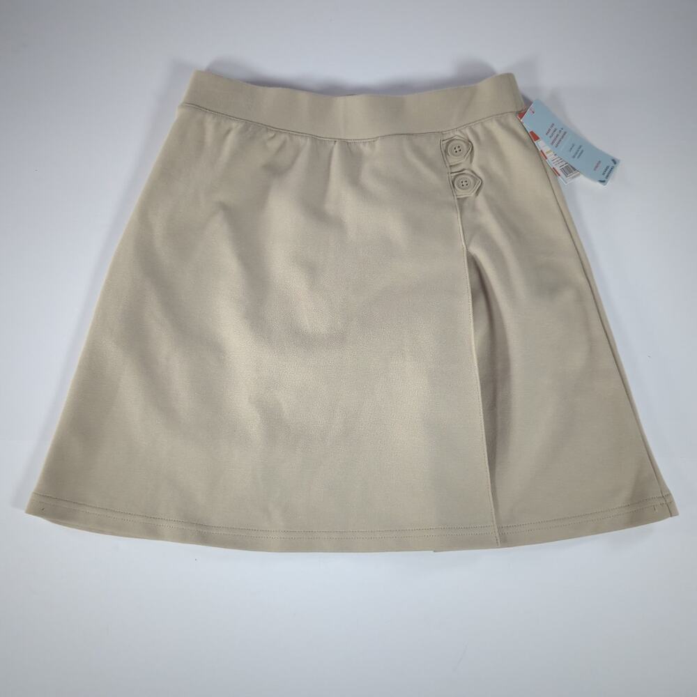 Cat & Jack Girls Uniform Skort XL 14 Khaki Pull On Stretch School Preppy